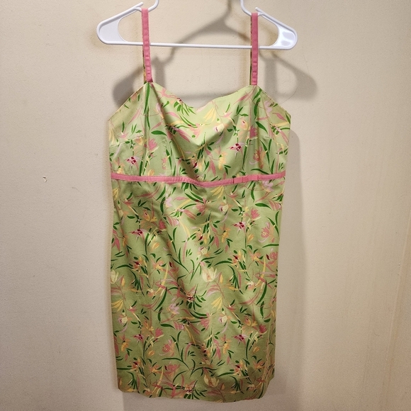 Amanda Smith Cotton Floral Strappy Fitted dress size  16 - Picture 1 of 11